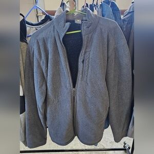 White Sierra Men's Fleece Sherpa Lined Jacket, size large.